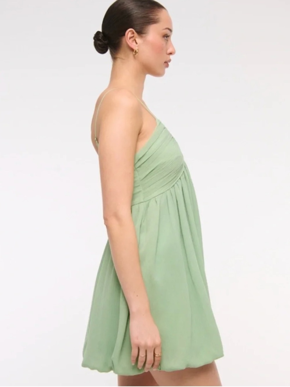 Abercrombie & Fitch Mint Green Spaghetti-Strap Mini Dress - Picture 6 of 7